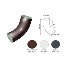 Колено трубы, 60º  Металл Optima