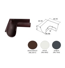 Угол желоба внешний  90º Металл Optima