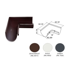 Угол желоба  внутренний 90º Металл Optima