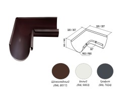 Угол желоба  внутренний 90º Металл Optima