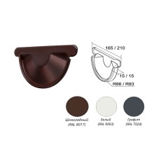 Заглушка желоба  Металл Optima