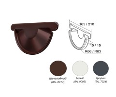 Заглушка желоба  Металл Optima