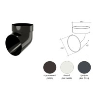 Колено сливное ПВХ