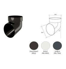 Колено сливное ПВХ