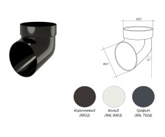 Колено сливное ПВХ