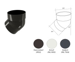 Колено трубы  ПВХ 