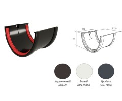 Соединитель желоба ПВХ 120/87мм