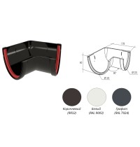 Угол желоба  135° ПВХ 120/87мм