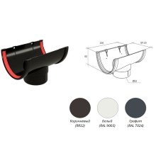 Воронка желоба ПВХ 135/87мм