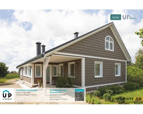 Купить Хокла Щепа Седой дуб  0,412 м2 Ю-пласт фасадная панель