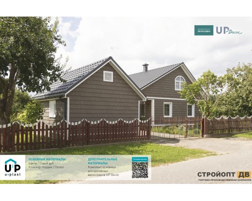 Купить Хокла Щепа Седой дуб  0,412 м2 Ю-пласт фасадная панель