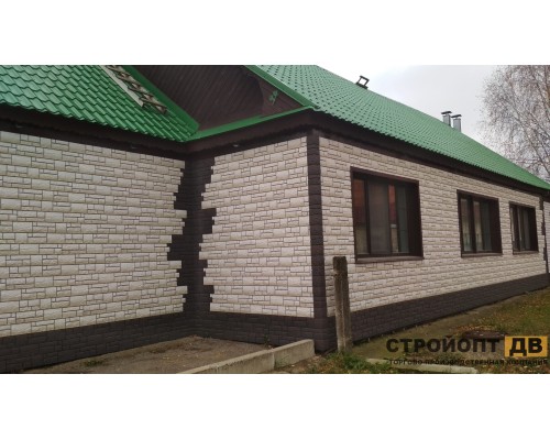 Купить Бург Белый  0,42м2 Деке фасадная панель