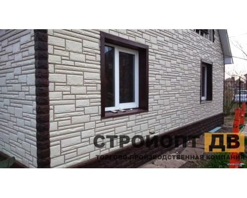 Купить Камень Белый 0,46м2 Альта-Профиль фасадная панель