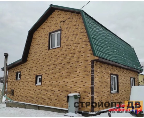 Камень Пражский 02 - коричневый 0,38м2 Альта-Профиль Под камень-1