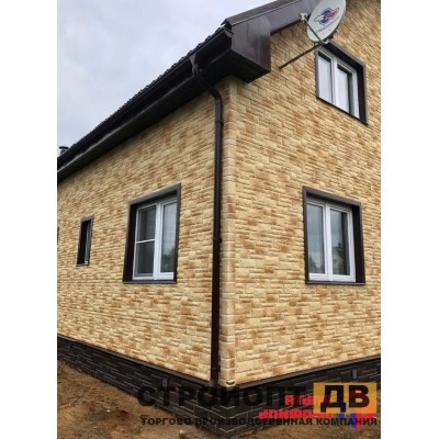 Купить Камень Пражский 04 - желто-бежевый 0,38м2 Альта-Профиль фасадная панель