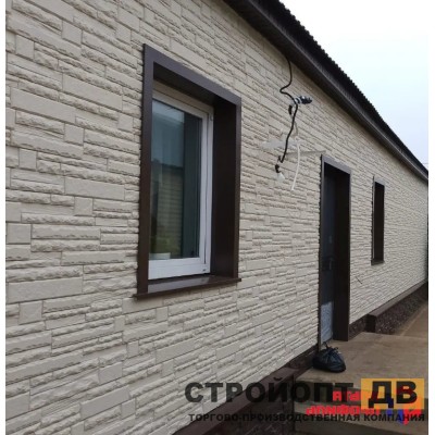 Купить Камень Скалистый ЭКО Кремовый 0,47м2 Альта-Профиль фасадная панель