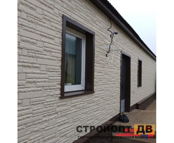 Камень Скалистый ЭКО Кремовый 0,47м2 Альта-Профиль Под камень-7