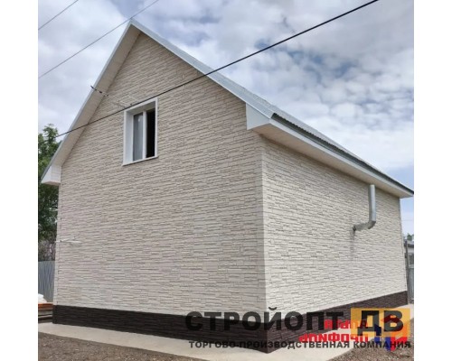 Купить Камень Скалистый ЭКО Кремовый 0,47м2 Альта-Профиль фасадная панель