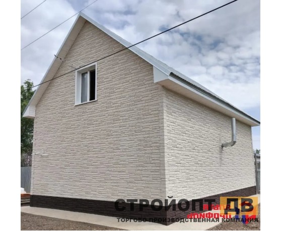 Камень Скалистый ЭКО Кремовый 0,47м2 Альта-Профиль Под камень-8