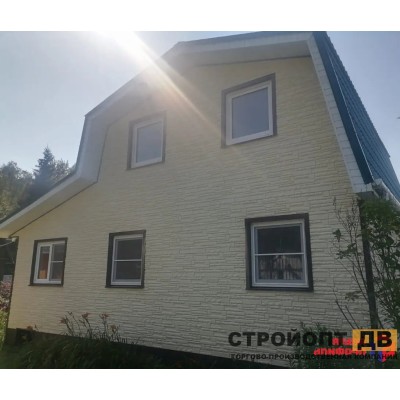 Купить Камень Скалистый ЭКО Кремовый 0,47м2 Альта-Профиль фасадная панель