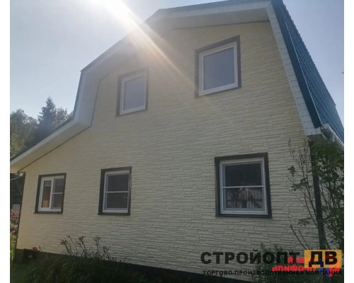 Купить Камень Скалистый ЭКО Кремовый 0,47м2 Альта-Профиль фасадная панель