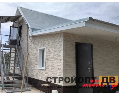 Купить Камень Скалистый ЭКО Кремовый 0,47м2 Альта-Профиль фасадная панель