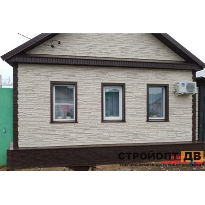 Купить Камень Скалистый ЭКО Кремовый 0,47м2 Альта-Профиль фасадная панель