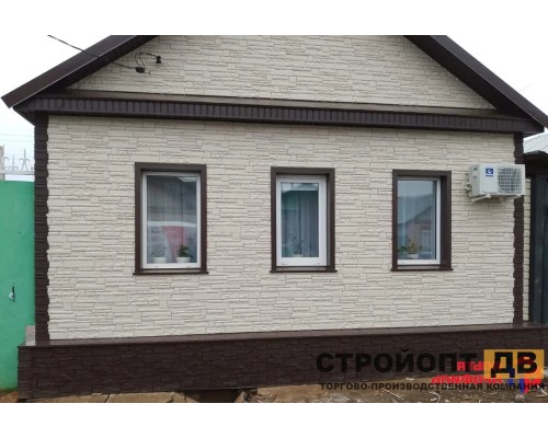 Купить Камень Скалистый ЭКО Кремовый 0,47м2 Альта-Профиль фасадная панель