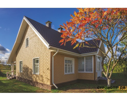 Купить Камень Золотистый 0,68м2 Ю-Пласт фасадная панель