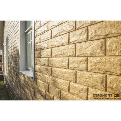 Купить Камень Золотистый 0,68м2 Ю-Пласт фасадная панель