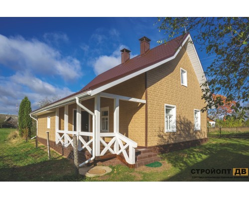 Купить Камень Золотистый 0,68м2 Ю-Пласт фасадная панель