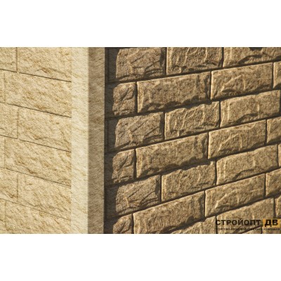 Купить Камень Золотистый 0,68м2 Ю-Пласт фасадная панель