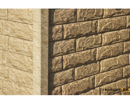Купить Камень Золотистый 0,68м2 Ю-Пласт фасадная панель