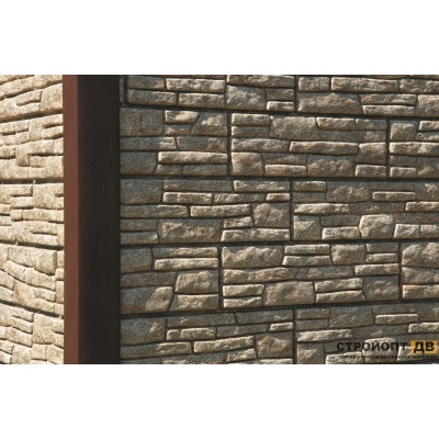 Купить Сланец Бежевый 0,45м2 Ю-Пласт фасадная панель