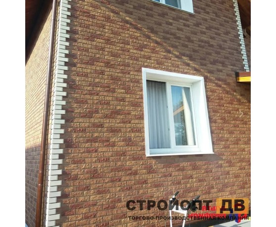 Кирпич Бежевый КОМБИ 0,46м2 Альта-Профиль Под кирпич-2