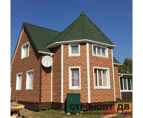 Кирпич Бежевый КОМБИ 0,46м2 Альта-Профиль Под кирпич-4