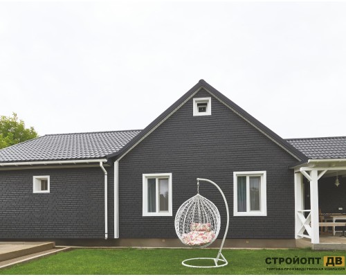 Купить Кирпич Графитовый 0,7м2 Ю-Пласт фасадная панель