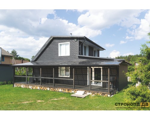 Купить Кирпич Графитовый 0,7м2 Ю-Пласт фасадная панель