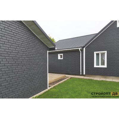 Купить Кирпич Графитовый 0,7м2 Ю-Пласт фасадная панель