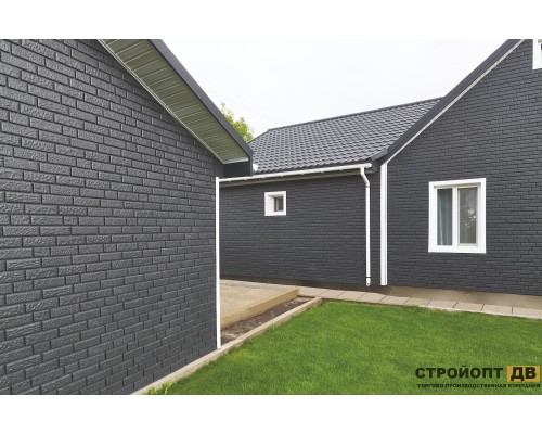 Купить Кирпич Графитовый 0,7м2 Ю-Пласт фасадная панель