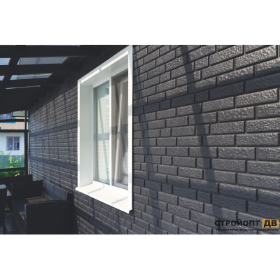 Купить Кирпич Графитовый 0,7м2 Ю-Пласт фасадная панель
