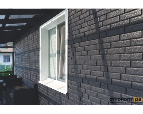 Купить Кирпич Графитовый 0,7м2 Ю-Пласт фасадная панель