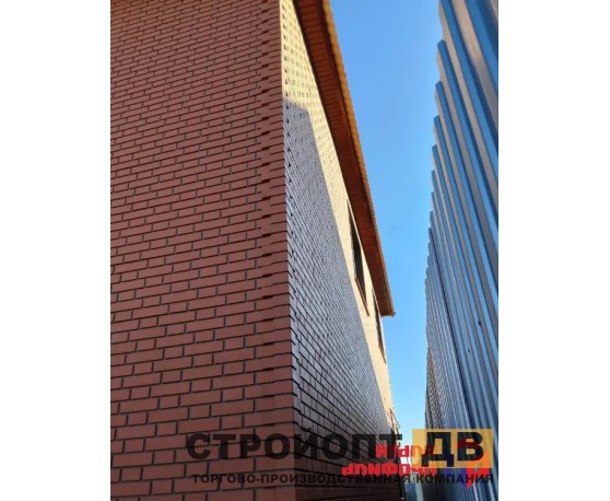 Кирпич клинкерный Красный  0,48м2 Альта-Профиль Под кирпич-10