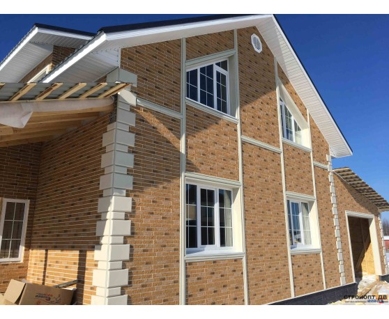 Кирпич рижский 03  бежевый  0,4м2 Альта-Профиль Под кирпич-1