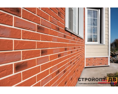 Купить Кирпич рижский 04 терракотовый 0,4м2 Альта-Профиль фасадная панель