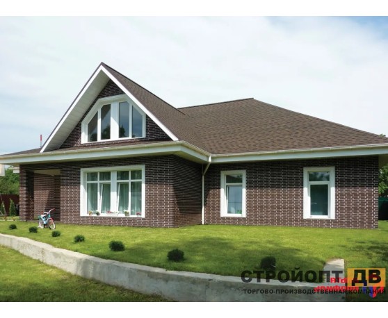 Кирпич рижский 05  темно-коричневый 0,4м2 Альта-Профиль Под кирпич-4