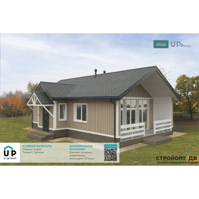 Купить Планкен Седой 0,72м2 Ю-Пласт виниловый сайдинг