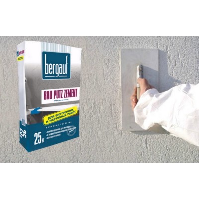 Купить Штукатурка цементная БЕРГАУФ  BAU PUTZ ZEMENT, 25кг