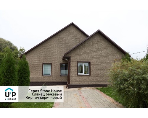 Купить Сланец Бурый 0,45м2 Ю-Пласт фасадная панель